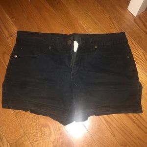 Black jean shorts